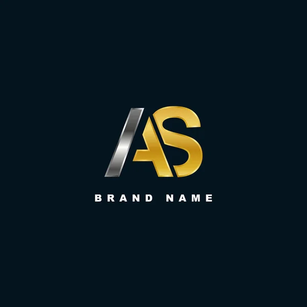 Gold Criativo Prata Como Design Logotipo —  Vetores de Stock