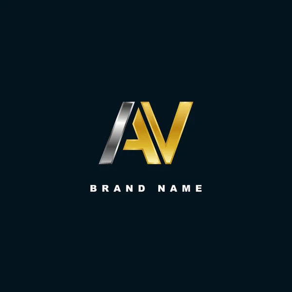 Kreativ Gold Och Silver Logotyp Design — Stock vektor