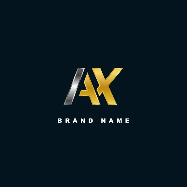 Creative Gold Silver Logo Design — Stock Vector