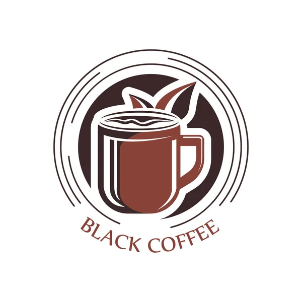 Caffè Creativo Pittogramma Logo Design — Vettoriale Stock