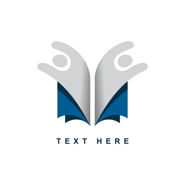 Gusano Del Libro Creativo Logo Vector Diseño — Vector de stock