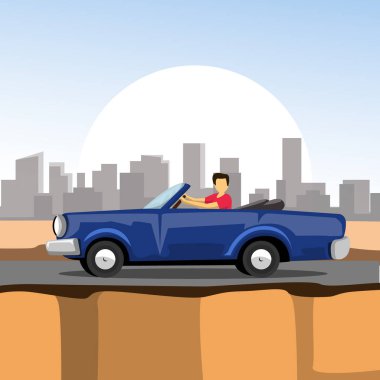 Yol Yolculuğu Vektör Sanatı Çizimi