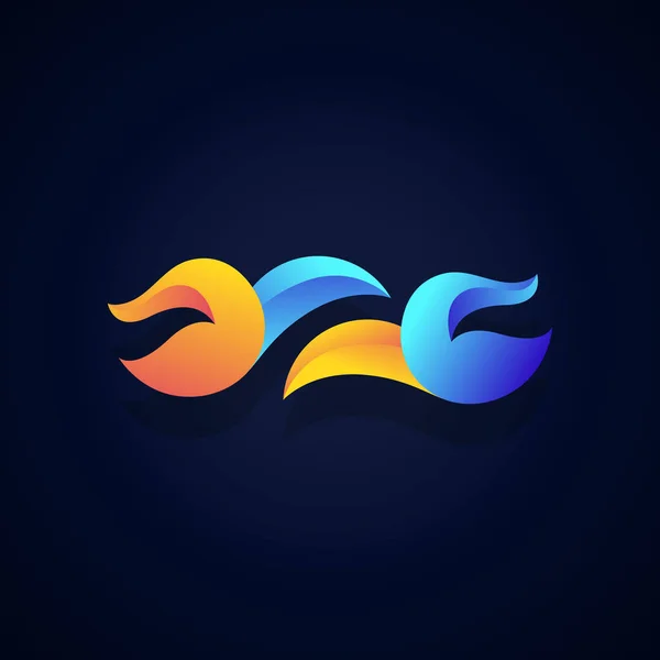 Logo Abstrait Coloré Icône Design — Image vectorielle