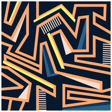 Benzersiz model vektör sanat tasarımı