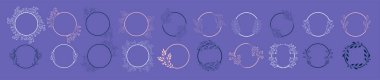 Flourish laurel wreaths for your designs. Logo templates. Set of hand-drawn botanical wreaths. Perfect for wedding invitations and organic eco brands.
