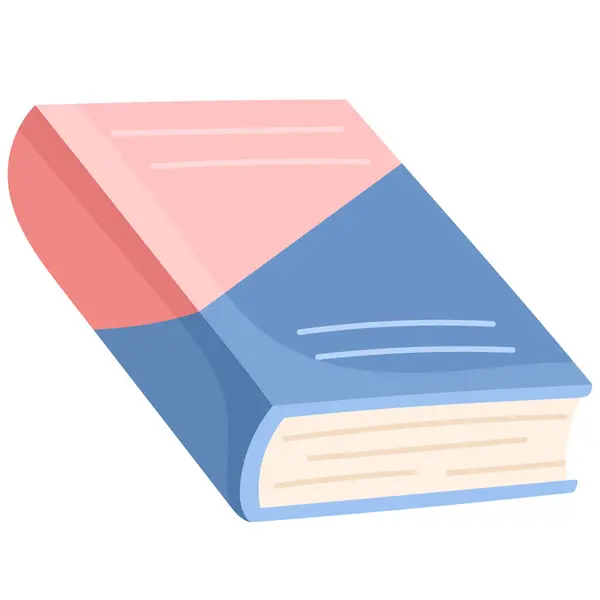 Livro Para Ler Estilo Plano Literatura Para Leitura Educação — Vetor de Stock