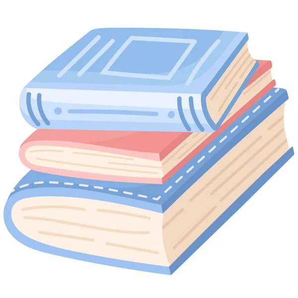 Pilha Livros Para Ler Estilo Design Plano Literatura Para Leitura — Vetor de Stock