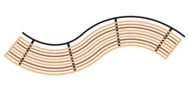 Mimari peyzaj planları için bir bankın üst görüntüsü. Çevre tasarımı. Vektör.