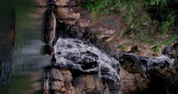 Benyaran Waterfall Trail Ligger Phang Nga Provinsen Naturskön Natur Ett — Stockvideo