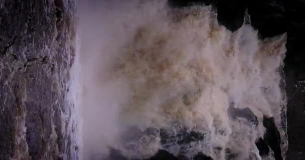 Vodopád Karelijské Republice Rusko Malebná Příroda Krásného Vodopádu Smaragdového Jezírka — Stock video