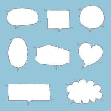 Siyah ve beyaz el, tırnak işaretli karalama konuşma balonu, simge not etiketi anahtar kelime planlayıcısı metin kutusu afişi, düz vektör illüstrasyon tasarımı izole edilmiş