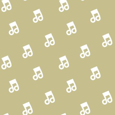 Kusursuz asgari müzik nota çizgisi çizgisi yeşil arka planda tekrarlama deseni, düz vektör çizim grafik tasarımı