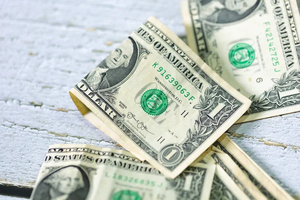 stock image Close up of money background with dollar banknotes. Economy and finance concept.