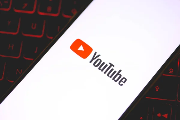 Бразилия Федеральный Округ Бразилия Апреля 2023 Года Логотип Приложения Youtube — стоковое фото