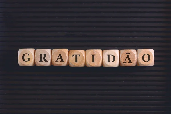 จาร Gratitude ในบราซ โปรต เกส ยนบนล กบาศก นหล — ภาพถ่ายสต็อก