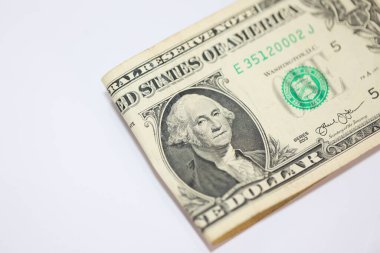 Para geçmişini dolar banknotlarıyla kapatın. Ekonomi ve finans kavramı.