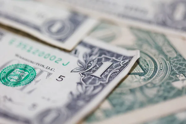 stock image Close up of money background with dollar banknotes. Economy and finance concept.