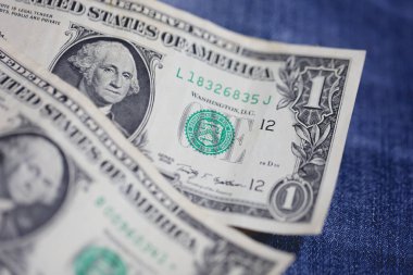 Para geçmişini dolar banknotlarıyla kapatın. Ekonomi ve finans kavramı.