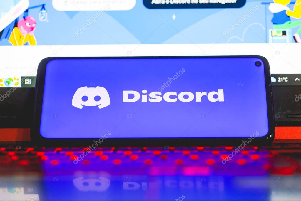 Brasilia, Federal District, Brazil - April, 2023. Twitch app logo on a smartphone screen