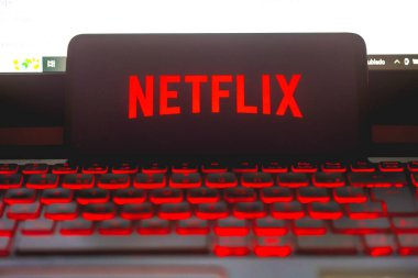 Brasilia, Federal Bölge, Brezilya - Nisan 2023. Akıllı telefon ekranında Netflix uygulama logosu