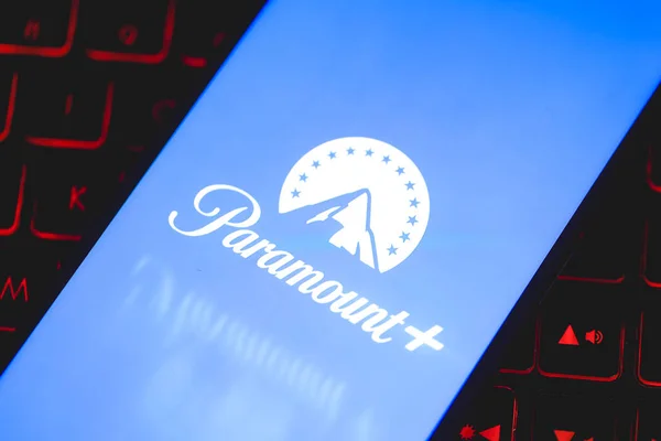 Brasilia Federal District Brazil April 2023 Paramount App Logo Smartphone — Stock Photo, Image
