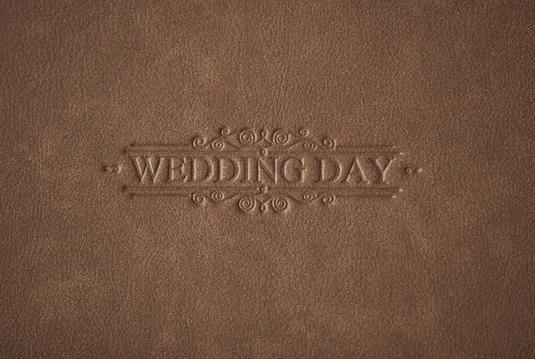 Wedding Photobooks Brown Leather Binding Wedding Photo Book Album Family — Stock Photo, Image