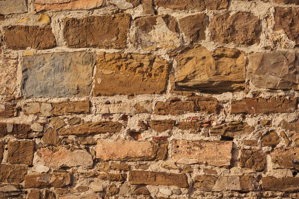 Close Shot Beautifully Textured Dry Stone Wall Pattern Vintage Color — Stock Photo, Image