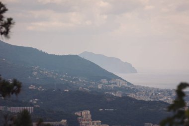 Apenin Dağları 'nın yaz manzarası, Liguria dağlarının manzarası. İtalya, Ceneviz. 