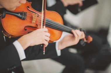 Zarif teller, incelikli bir toplantı sırasında uyum içinde yankılanır. Beklenti ve sanatla dolu sakin bir mekanda müzik performansının başlangıcını yakalar.