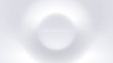 Yuvarlak şekilli neumorfik parlak tasarım. Hafif, yumuşak, berrak ve basit neo-morfizm vektör çizimi. Pankart, poster, sunum için kopyalama alanı olan zarif soyut arkaplan.