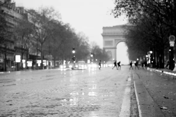 Triumfbåge Paris Öppen Urban Natur Världsberömda Landmärke Triumfbåge Ren Himmel — Stockfoto