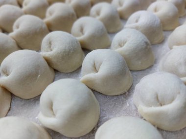 Ev yapımı börekler. El kalıbı.