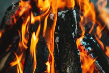 Kamp ateşinin üzerinde parlak bir alev. Bir piramide istiflenmiş ahşap odun yanıyor. O, pek kızgın bir ateştir. Beyaz duman ateşin üzerinde yükseliyor. Barbekü şenlik ateşi. Turizm konsepti