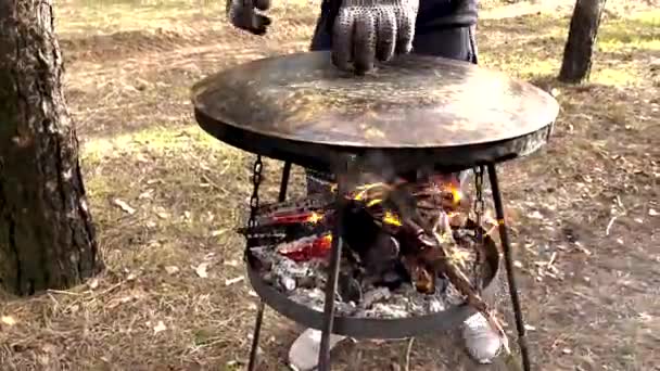 Steam Pot Close Pot Pan Roasted Vegetables Hot Dish Active — Stock Video