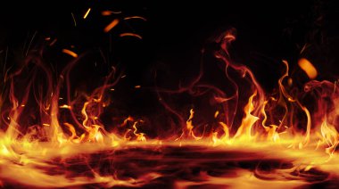 Cehennemde Yanan Duman - Cehennemde Parlayan Alev Efekti - Soyut Gerçek Sis