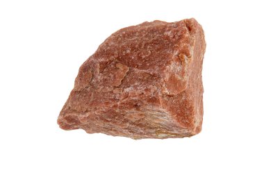 Taş cilalanmamış ve kırmızı renkte. Yapısı açıkça görülüyor. Aynı zamanda sertlik ve kırılganlığı gösteriyor..