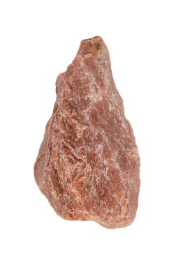 Taş cilalanmamış ve kırmızı renkte. Yapısı açıkça görülüyor. Aynı zamanda sertlik ve kırılganlığı gösteriyor..