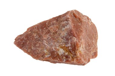 Taş cilalanmamış ve kırmızı renkte. Yapısı açıkça görülüyor. Aynı zamanda sertlik ve kırılganlığı gösteriyor..