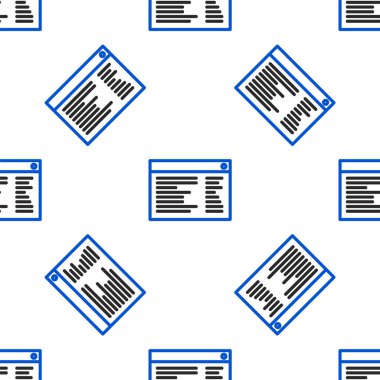 Çizgi Yazılım, Web Geliştirici programlama kod simgesi beyaz arkaplanda izole edilmiş kusursuz desen. Program kodunun rastgele bilgisayar betiği parçalarını Javascript et. Renkli taslak konsepti. Vektör.