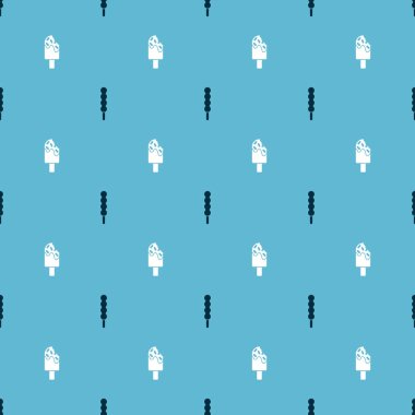 Lolipop ve dondurmayı pürüzsüz bir şekle sokun. Vektör.