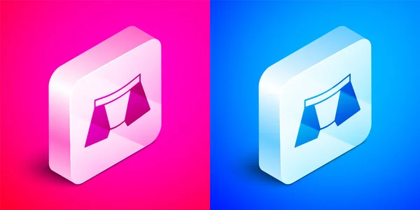 Isometric Men Underpants Icon Isolated Pink Blue Background Man Underwear — Stock Vector