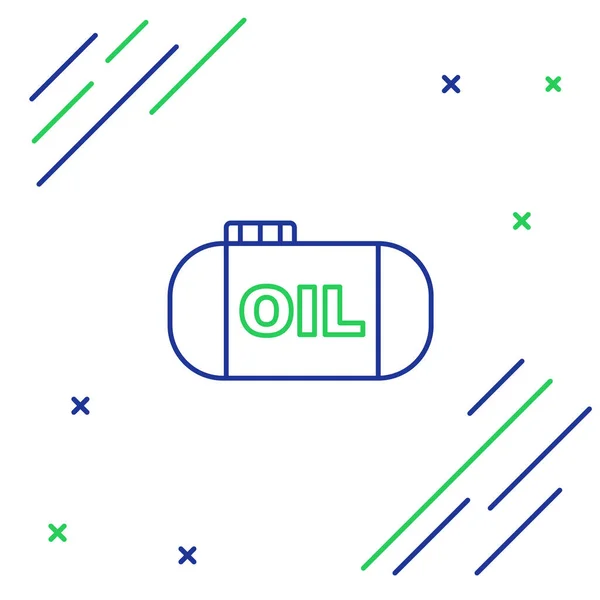 Icono Almacenamiento Del Tanque Line Oil Aislado Sobre Fondo Blanco — Archivo Imágenes Vectoriales
