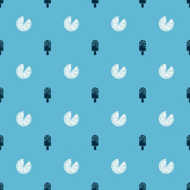 Dondurma ve pizzayı kusursuz bir şekle sokun. Vektör