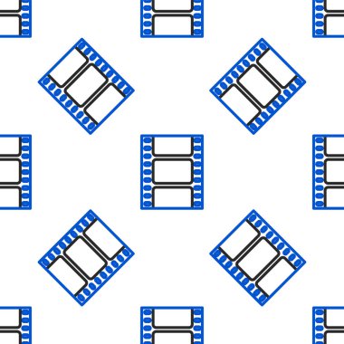 Çizgi Oynatma Görüntü simgesi beyaz arkaplanda izole edilmiş. Film şeridi tabelası. Renkli taslak konsepti. Vektör.