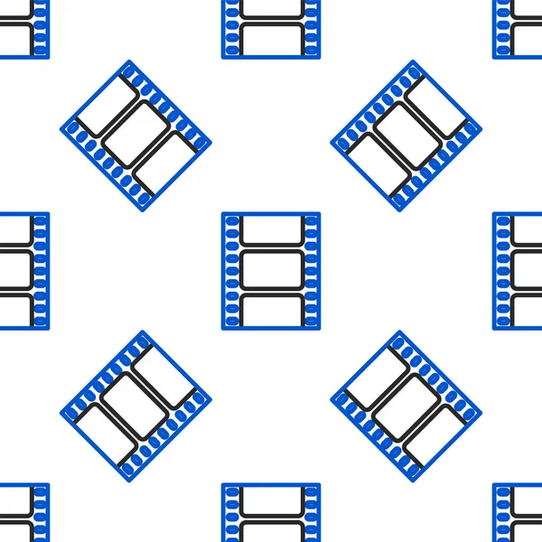 Line Play Video Ikona Izolované Bezešvé Vzor Bílém Pozadí Filmový — Stockový vektor