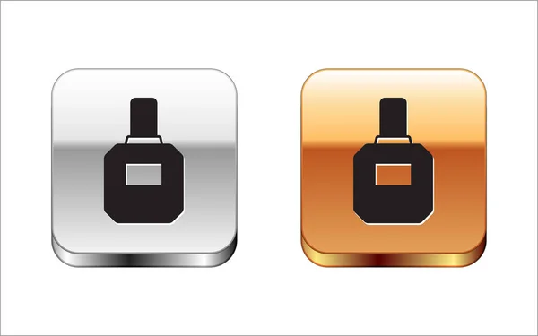 Black Aftershave Icon Isolated White Background Cologne Spray Icon Male — Stock Vector