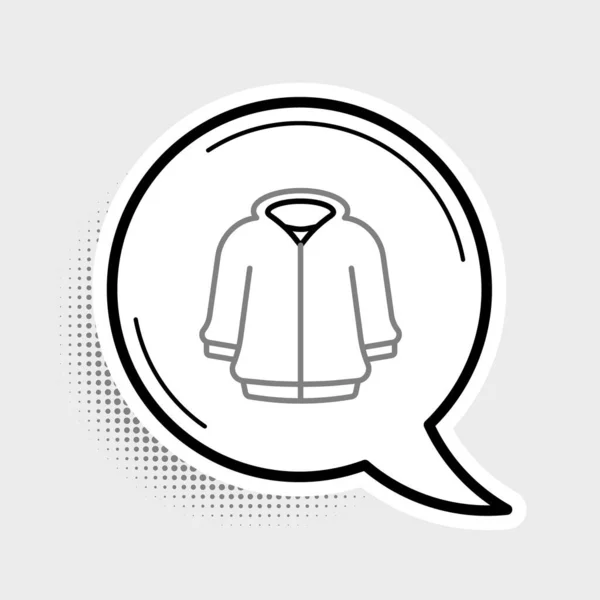 Line Hoodie Symbol Isoliert Auf Grauem Hintergrund Kapuzen Sweatshirt Buntes — Stockvektor