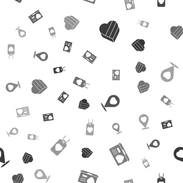 Set Candy Krabici Tvaru Srdce Seznamka App Online Umístění Heart — Stockový vektor