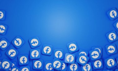 Melitopol, Ukrayna - 21 Kasım 2022: Facebook logo simgesi renk arkaplanda izole edildi. Facebook tanınmış bir sosyal ağ hizmetidir.