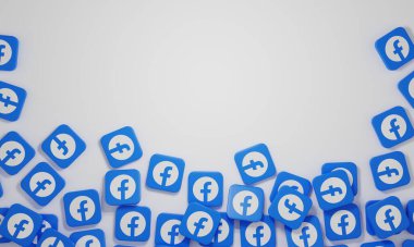 Melitopol, Ukrayna - 21 Kasım 2022: Facebook logo simgesi renk arkaplanda izole edildi. Facebook tanınmış bir sosyal ağ hizmetidir.